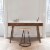 Viola 44  Rectangular Italian Carrara White Marble Writing Desk with Walnut Legs Perspective: right