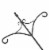 Ashman Adjustable Steel Ground Shepard's Hook 91 Inch 2 Sided, Black, 1 Pack Perspective: right
