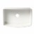 ALFI Brand ABFC3020-W White  Curved Apron 30  x 20  Single Bowl Fireclay Farm Sink with Grid Perspective: right
