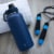 BOZ Stainless Steel Water Bottle XL - Two-Pack Bundle, Blue / Black, (1 L / 34oz) Wide Mouth Perspective: right