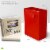 Occasionall Designer Red Paper Gift Wrap Bags with Handles Solid Colors Bulk 12 Pcs 10x5x13x5 Perspective: right