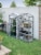 VT Nursery - 4 Tier Wooden Greenhouse FSC 100% Gray Wash (with PE cover) Perspective: right