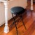 Plastic Development Group ST01 Extremely Portable Black Folding Padded Bar Stool Perspective: right