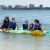 Aqua Lily Pad 18 Ft Long Water Mat Playground Floating Foam Pad for Lake, Yellow Perspective: right