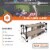 Disc-O-Bed Large Cam-O-Bunk Benchable Double Cot with Storage Organizers, Tan Perspective: right