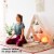 Himalayan Glow Pink Salt Globe Lamp, Hand Carved Salt Crystal Lamp with Dimmer | 9-11 lbs Perspective: right