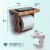 Bamboo Single Toilet Paper Holder with Shelf Perspective: right