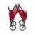 Seina Steel Compact Collapsible Folding Outdoor Portable Utility Cart - Red Perspective: right