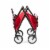 Seina Steel Compact Collapsible Folding Outdoor Portable Utility Cart - Red Perspective: right