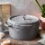 Staub Cast Iron 7-qt Round Cocotte - Graphite Grey Perspective: right