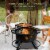 Shinerich Industrial Outdoor Circular Ranch Fire and Grilling Metal Pit, Black, 24 Perspective: right