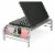 Mind Reader Metal Mesh Monitor Stand with Storage Compartments - Silver Perspective: right