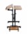Mind Reader Rolling Sitting and Standing Reversible Workstation Desk - Black/Brown Perspective: right