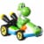 Mattel® Hot Wheels® Mario Kart™ Yoshi Standard Kart Toy Vehicle Perspective: right