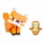 Mattel Minecraft Biome Builds Fox Figure Perspective: right