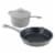 Dash of That Sauce Pan And Skillet Set Enameled Cast Iron - Gray Perspective: right