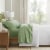 HD Designs Flannel Sheet Set - Solid Green Perspective: right
