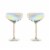Holiday Home Valentine's Day Clear Iridescent Coupe Glasses Perspective: right