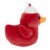 Holiday Home 8.5 Inch Cherry Red Duck Plush Perspective: right