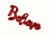 Holiday Home Christmas Believe Sign Tabletop Decor - Red Perspective: right