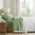 HD Designs Flannel Sheet Set  - Solid Green Perspective: right