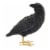 Holiday Home 3D Flocked Crow - Black Perspective: right