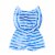 Sophia's Stripe Romper and Sandals for 18  Dolls, Blue/White Perspective: right