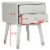 SAFAVIEH Lyla Mid-Century Retro Silver Cap Nightstand Grey / Silver Perspective: right