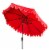 SAFAVIEH Outdoor Collection Venice Single Scallop 9-Foot Tilt Umbrella Red/White Perspective: right