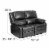 Flash Furniture Harmony Series Black Leather Loveseat with Two Built-In Recliners BT70597LS Perspective: right