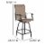Flash Furniture 30 inch Patio Bar Stool Brown 2-Pieces 2ETSWVLPTO30 Perspective: right
