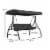 Flash Furniture Outdoor Steel Patio Swing Black (TLH007BK) Perspective: right