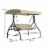 Flash Furniture Outdoor Steel Patio Swing Tan (TLH007TAN) Perspective: right