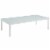 Harmony 7 Piece Outdoor Patio Aluminum Sectional Sofa Set - White Navy Perspective: right