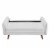 Revive Upholstered Fabric Loveseat - White Perspective: right
