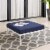 Harmony Sunbrella Outdoor Patio Aluminum Ottoman Navy Perspective: right