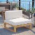 Upland Outdoor Patio Teak Wood Armless Chair, Natural White Perspective: right