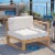 Upland Outdoor Patio Right-Arm Chair-EEI-4123-NAT-WHI Perspective: right