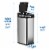 iTouchless Stainless Steel Sensor Trash Can with Wide Lid Opening and AbsorbX Odor Control Perspective: right