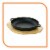 9.5 Round Cast Iron Wok/Skillet with Handles & Wooden Base (1 Skillet) by MyXOHome Perspective: right