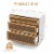 Hivvago 3-Drawer Rattan Dresser Chest with Anti-toppling Device-Brown Perspective: right