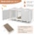 Hivvago 2-Door Cat Litter Box Enclosure with Winding Entry and Scratching Board Perspective: right
