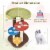 Hivvago 3-In-1 Cat Tree 3 Full-Wrapped Sisal Posts Removable Mat and Platforms-Multicolor Perspective: right