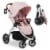 hauck Uptown Deluxe Folding Stroller with Cup Holder and Canopy, Melange Rose Perspective: right