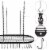Vdomus 33x17  Pot & Pan Ceiling Rack, Mounted Storage Organizer w/15 Hooks Perspective: right