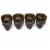 4 Halloween Black Shot Glasses with Spooky 3D Skull Shape Perspective: right