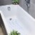 TranquilBeauty White Non-Slip Bath Mat | 88x40cm/35x16in Perspective: right