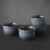 BergHOFF Gem Stoneware Large Ramekins - 4 Pack - Gray Perspective: right