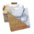 BergHOFF Two-Tone Square Bamboo Coaster Set with Holder Perspective: right