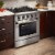 Thor Kitchen 30  Professional 4 Burner Gas Range Kitchen Oven, Stainless Steel Perspective: right